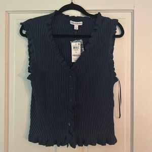 Navy blue sweater tank